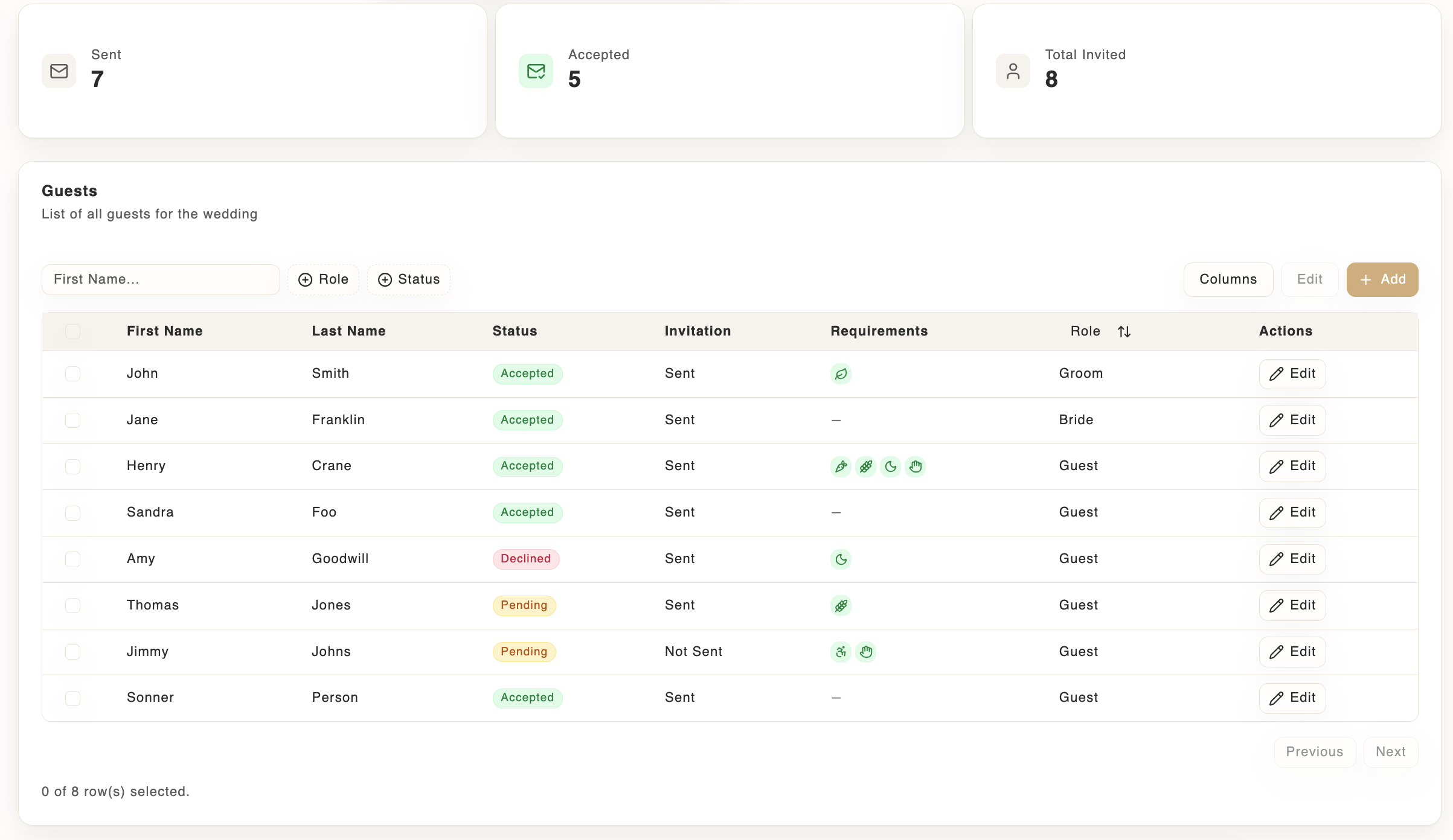 Shared Guest List screenshot